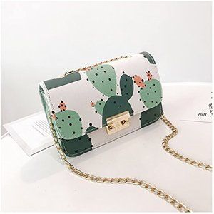 NOVELTY CACTUS PRINT HANDBAG CROSSBODY BAG TRENDING